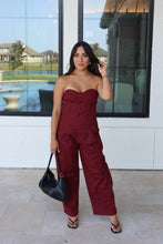 Load image into Gallery viewer, ANGELA SWEETHEART NECKLINE CORSET TOP | BURGUNDY