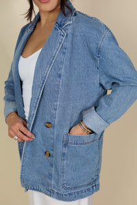 BRYNN DENIM OVERSIZED BLAZER