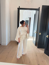 Load image into Gallery viewer, ELENA LINEN BLEND WIDE LEG PANT SET | NATURAL