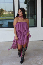 Load image into Gallery viewer, DANDELION RUFFLE HIGH LOW DRESS | MAUVE