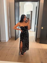 Load image into Gallery viewer, GRACE SWEETHEART MIDI DRESS | BLACK &amp; IVORY