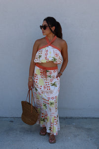 SLOAN SUN PRINTED MAXI SKIRT SET