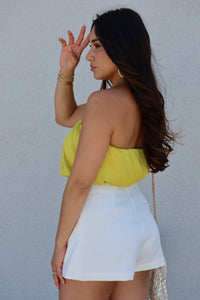 HAVEN HIGH WAIST SKORT | OFF WHITE