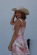 Load image into Gallery viewer, CAMELLIA BLOOM CORSET MINI DRESS