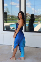 Load image into Gallery viewer, OCEAN BREEZE OMBRE SATIN SLIP DRESS