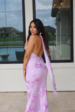 Load image into Gallery viewer, WILLOW FLORAL HALTER MAXI DRESS | LAVENDER