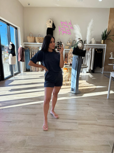 LANI LOUNGE SHORT SET | MIDNIGHT NAVY