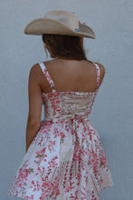 Load image into Gallery viewer, CAMELLIA BLOOM CORSET MINI DRESS