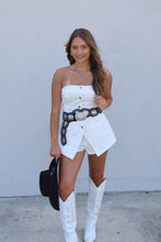 Load image into Gallery viewer, SADIE DENIM ROMPER | WHITE