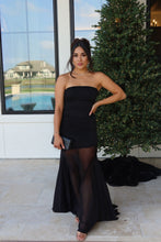 Load image into Gallery viewer, COCO STRAPLESS CONTRAST MESH MAXI DRESS