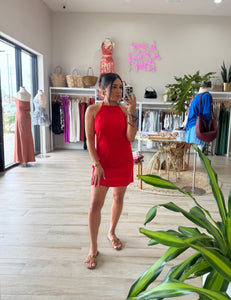 SCARLET ROUGE MINI DRESS | RED