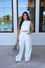 Load image into Gallery viewer, UMBER BACK TIE SLEEVELESS TOP | WHITE