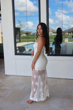 Load image into Gallery viewer, HAZEL LACE KNIT DRESS | CREAM