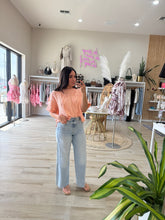 Load image into Gallery viewer, CLAIRE KNIT SWEATER TOP | LT CORAL