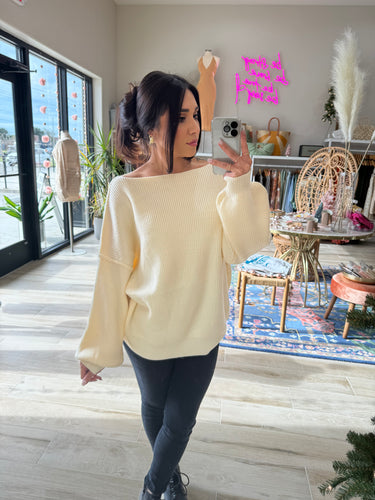 BONNIE BUBBLE SLEEVE SWEATER | FINAL SALE