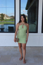 Load image into Gallery viewer, CAYMEN FITTED LINEN MINI DRESS