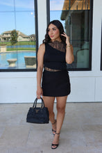 Load image into Gallery viewer, SABLE LACE SLEEVELESS TOP | BLACK
