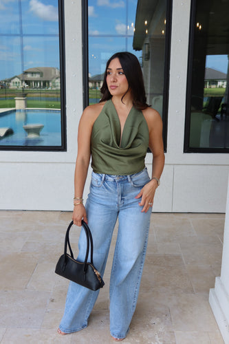 WYNN COMFORT STRETCH HIGH RISE WIDE LEG JEAN | LT DENIM