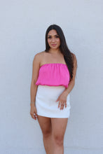 Load image into Gallery viewer, AMANZA STRAPLESS BUBBLE TOP | FUCHSIA