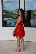 Load image into Gallery viewer, AMERICANA DREAM BABYDOLL MINI DRESS | RED