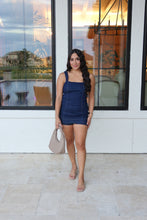 Load image into Gallery viewer, ANNIE SQUARE NECK DENIM ROMPER | DK DENIM