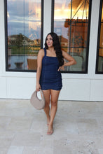 Load image into Gallery viewer, ANNIE SQUARE NECK DENIM ROMPER | DK DENIM