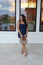 Load image into Gallery viewer, ANNIE SQUARE NECK DENIM ROMPER | DK DENIM