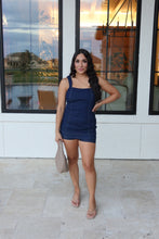 Load image into Gallery viewer, ANNIE SQUARE NECK DENIM ROMPER | DK DENIM