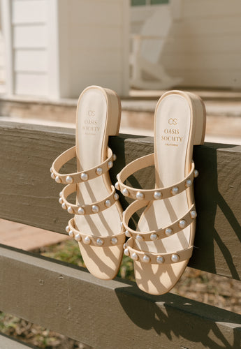 VALERIE PEARL FLAT SANDALS