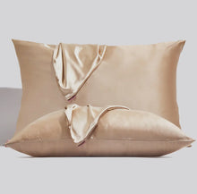 Load image into Gallery viewer, HOLIDAY SATIN STANDARD PILLOWCASE 2PC | CHAMPAGNE