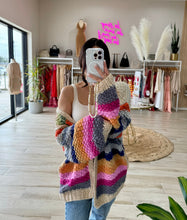 Load image into Gallery viewer, AIMEE HANDCROCHET MULTICOLORED OVERSIZED CARDIGAN