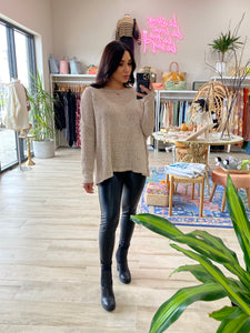 LANI LONG SLEEVE KNIT TOP | OATMEAL