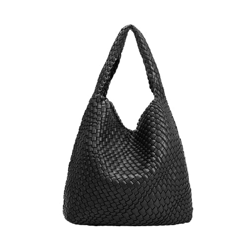 JOHANNA RECYCLED VEGAN SHOULDER BAG | BLACK