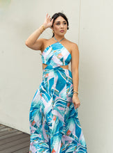 Load image into Gallery viewer, BAHAMIAN WATERS TIE BACK MAXI DRESS | FINAL SALE