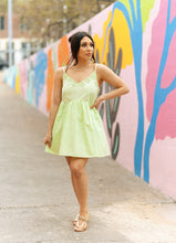 Load image into Gallery viewer, KEY LIME BABYDOLL DRESS | FINAL SALE