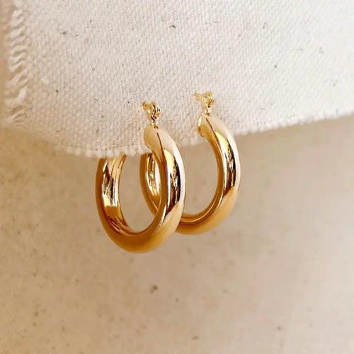 I COULD FALL IN LOVE HOOP EARRINGS - GOLD