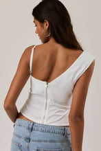 Load image into Gallery viewer, HELENA ONE SHOULDER COWL NECK TOP | WHITE