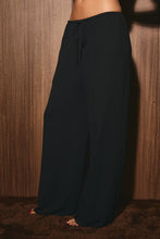 Load image into Gallery viewer, AVELINE WIDE LEG CHIFFON PANTS | BLACK