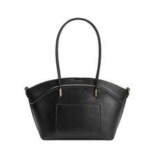 Load image into Gallery viewer, HAZEL VEGAN LEATHER TOTE BAG | BLACK