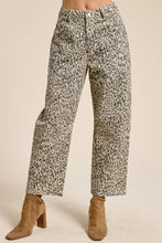 Load image into Gallery viewer, LARISSA LEOPARD PRINT BARREL DENIM JEANS | NEUTRAL