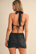 Load image into Gallery viewer, LOLA SEQUIN MINI SKIRT | BLACK