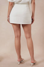 Load image into Gallery viewer, ADRIA LINEN SKORT | WHITE