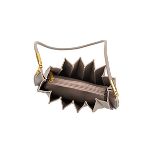 CARRIE PLEATED SHOULDER BAG | MUSHROOM