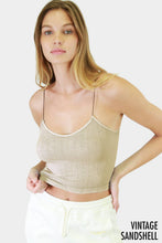 Load image into Gallery viewer, VINTAGE RIBBED CROP TOP | BLACK STRING STRAP