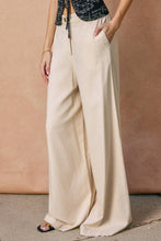 Load image into Gallery viewer, ADELINE LINEN BLEND WIDE LEG PANTS | IVORY