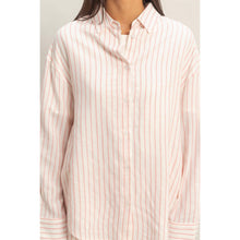 Load image into Gallery viewer, PRESLEY STRIPED BUTTON-UP TOP | PINK