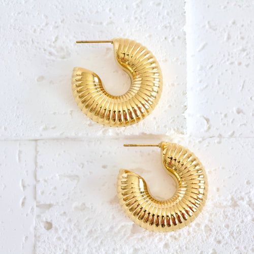 CHUNKY STATEMENT HOOP EARRINGS | WATERPROOF