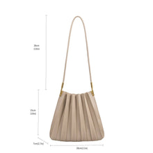 Load image into Gallery viewer, CARRIE PLEATED SHOULDER BAG | MUSHROOM