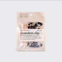Load image into Gallery viewer, ECO FRIENDLY CREASELESS CLIPS 4PC SET | BLACK TERRAZZO