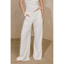 Load image into Gallery viewer, CRUZ DRAWSTRING LINEN BLEND PANTS | NATURAL